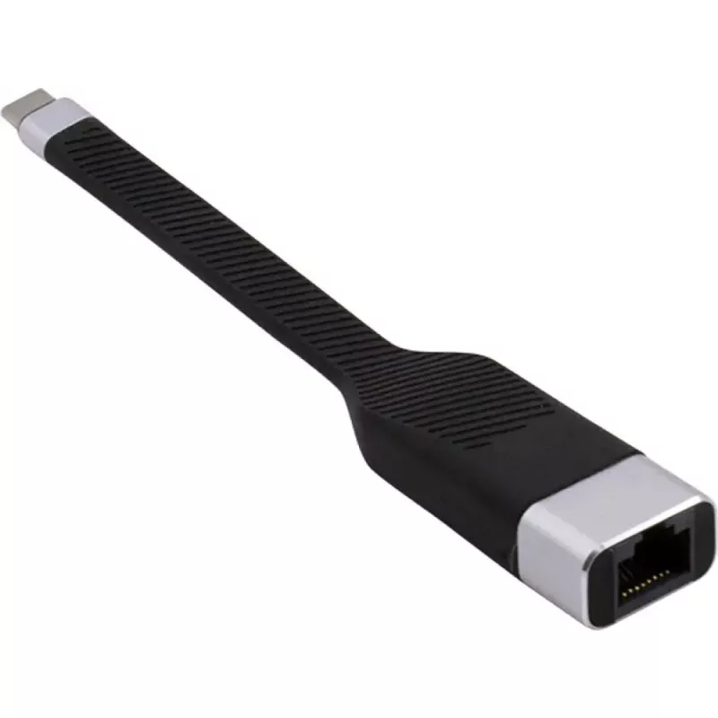Techly ICOC USBC-RJ45 cabo de rede preto 0,144 m