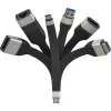 Techly ICOC USBC-RJ45 cabo de rede preto 0,144 m