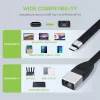 Techly ICOC USBC-RJ45 cabo de rede preto 0,144 m