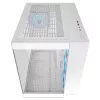 Caixa PC midi tower Cougar FV150 ARGB branca — ATX/Micro-ATX/Mini-ITX, 3x120mm à frente, 1x120mm atrás, 2x3,5