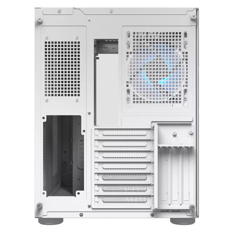 Caixa PC midi tower Cougar FV150 ARGB branca — ATX/Micro-ATX/Mini-ITX, 3x120mm à frente, 1x120mm atrás, 2x3,5