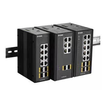 Switch gerido D-Link 12 portas L2 com 8 x 10/100/1000BaseT(X) & 4 x 100/1000BaseSFP