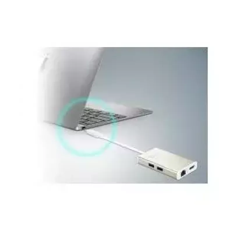Adaptador múltiplo USB Type-C j5create JCA374-N com fios 60W 4K