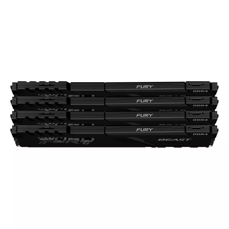 Kingston Technology FURY Beast 32GB 3200MT/s DDR4 CL16 DIMM (kit de 4) preto