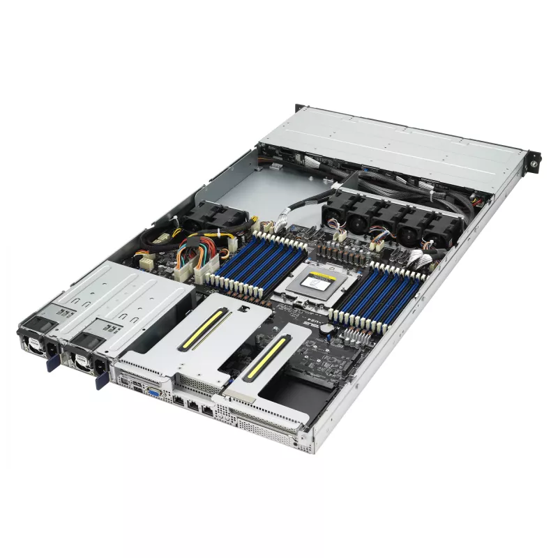 ASUS RS500A-E12-RS4U Socket SP5 Rack (1U) preto, prateado