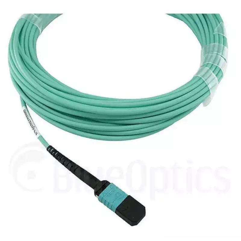 Cabo de fibra ótica BlueOptics MC6709309-010-BO 10 m OM3 MPO para 4×LC (50 µm) aqua