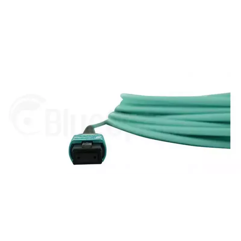 Cabo de fibra ótica BlueOptics MC6709309-010-BO 10 m OM3 MPO para 4×LC (50 µm) aqua