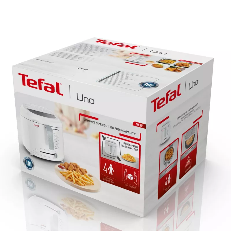 Tefal Uno FF203130 Fritadeira Individual 1,8 l Aparelho de bancada 1600 W Fritadeira Branca