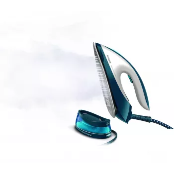 Philips GC7840/20 Central de engomar a vapor 2400 W 1,5 L Sem base SteamGlide Azul, Branco