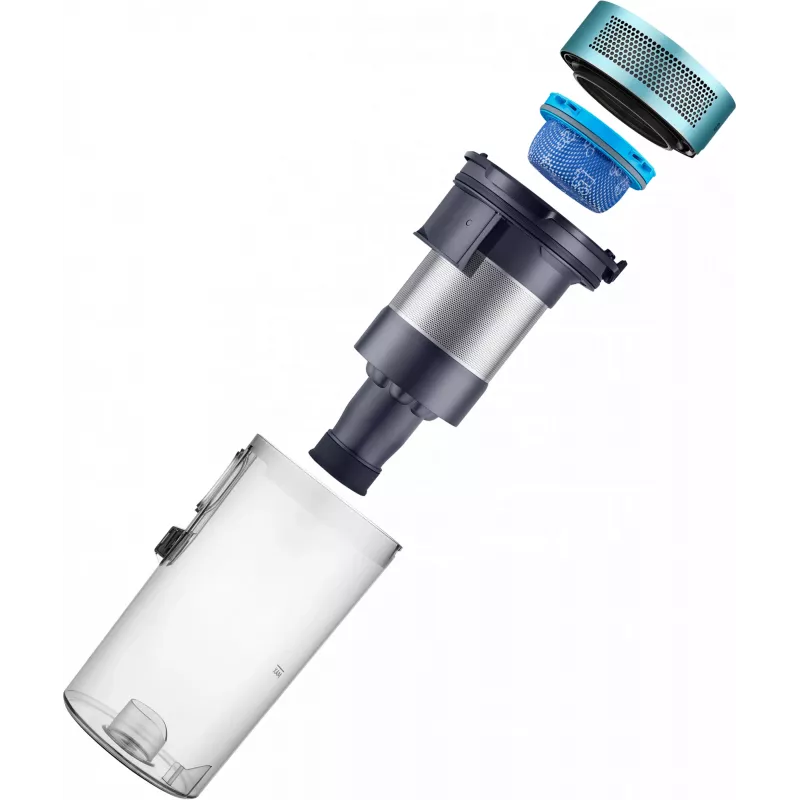 Aspirador vertical com bateria Samsung Jet 60 turbo, seco, sem saco, 0,8 l, 410 W, preto, menta