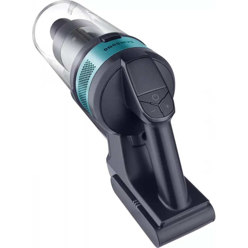 Aspirador vertical com bateria Samsung Jet 60 turbo, seco, sem saco, 0,8 l, 410 W, preto, menta