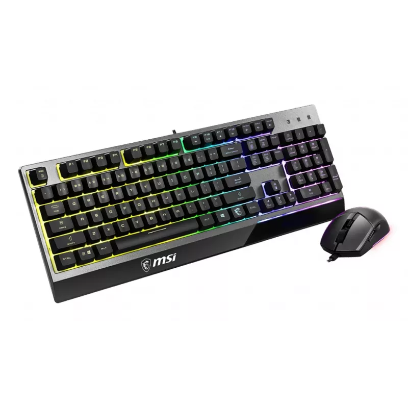 MSI VIGOR GK30 COMBO RGB MEMchanical teclado gaming + Clutch GM11 rato gaming ' DE Layout, 6-Zone RGB Lighting teclado, Dual-Zone RGB Lighting rato, 5000 DPI Optical Sensor, RGB Mystic Light'