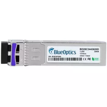 Módulo transceptor de rede BlueOptics AT-SPBD20DUAL-14-BO — SFP de fibra ótica, interface cSFP, ficha LC, alumínio
