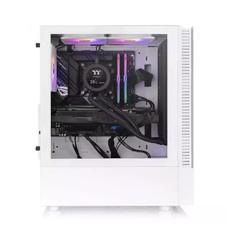 Caixa de PC Thermaltake View 200 TG Snow ARGB Midi Tower branco