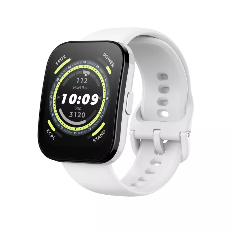 Amazfit Bip 5 4,85 cm (1,91 polegadas) TFT 45,9 mm Digital 320 x 380 píxeis Ecrã tátil Branco GPS (satélite)