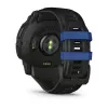 Garmin Instinct 3 AMOLED smartwatch, 50 mm, Black/Bolt Blue, bracelete de silicone (010-03020-03)