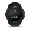 Garmin Instinct 3 AMOLED smartwatch, 50 mm, Black/Bolt Blue, bracelete de silicone (010-03020-03)