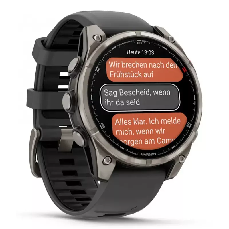 Smartwatch Garmin fēnix 8 Pro AMOLED 1,4 polegadas 454x454 GPS Wi‑Fi