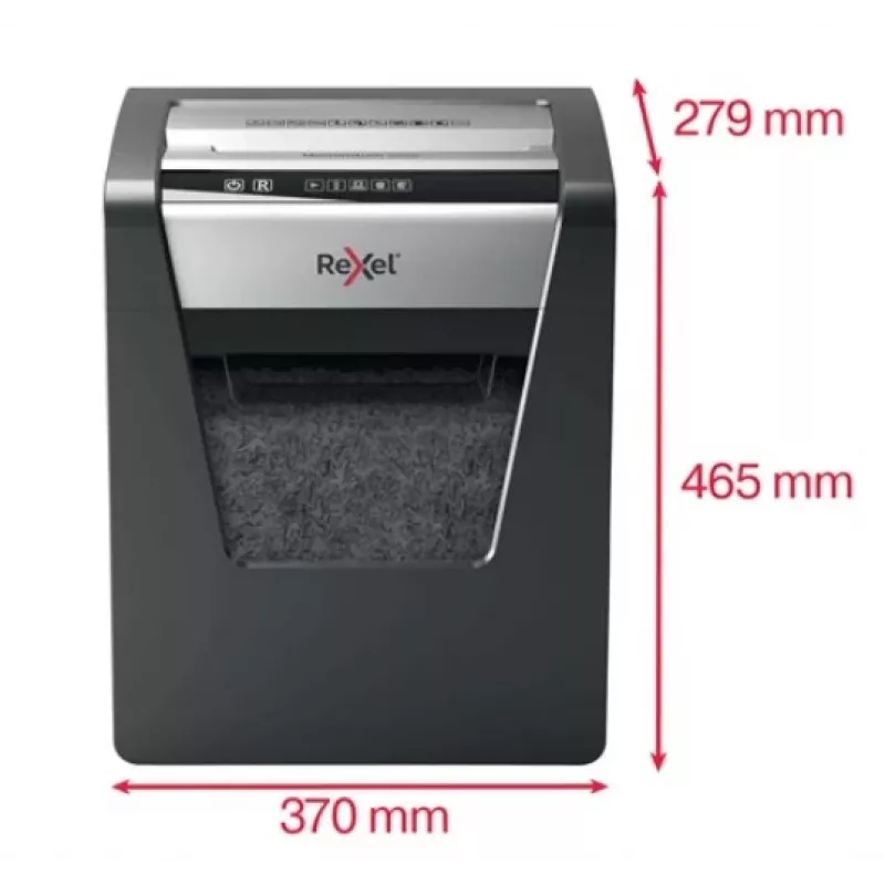 Destruidora de documentos Rexel Momentum M510 Micro Cut P5, Micro-Cut, 2 x 15 mm, 23 L, 250 folhas, 58 dB, botões