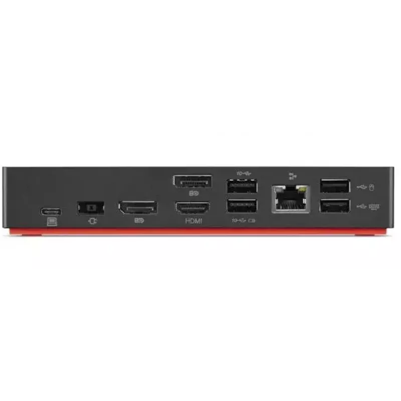 Dock para portátil Lenovo 40AS0090SA com fios USB 3.2 Gen 1 Type-C 4K Ultra HD Ethernet