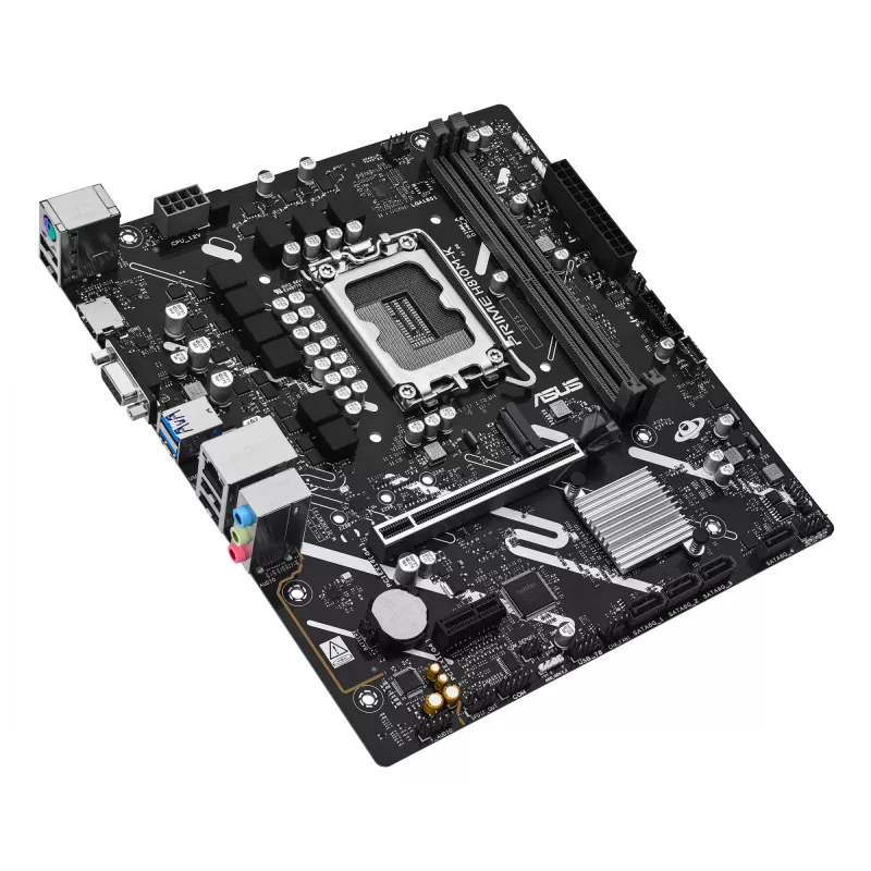 Placa-mãe ASUS PRIME H810M-K — Intel H810, LGA 1851 (Socket V1), micro ATX, DDR5, até 128 GB, M.2 e SATA III, Gigabit Ethernet