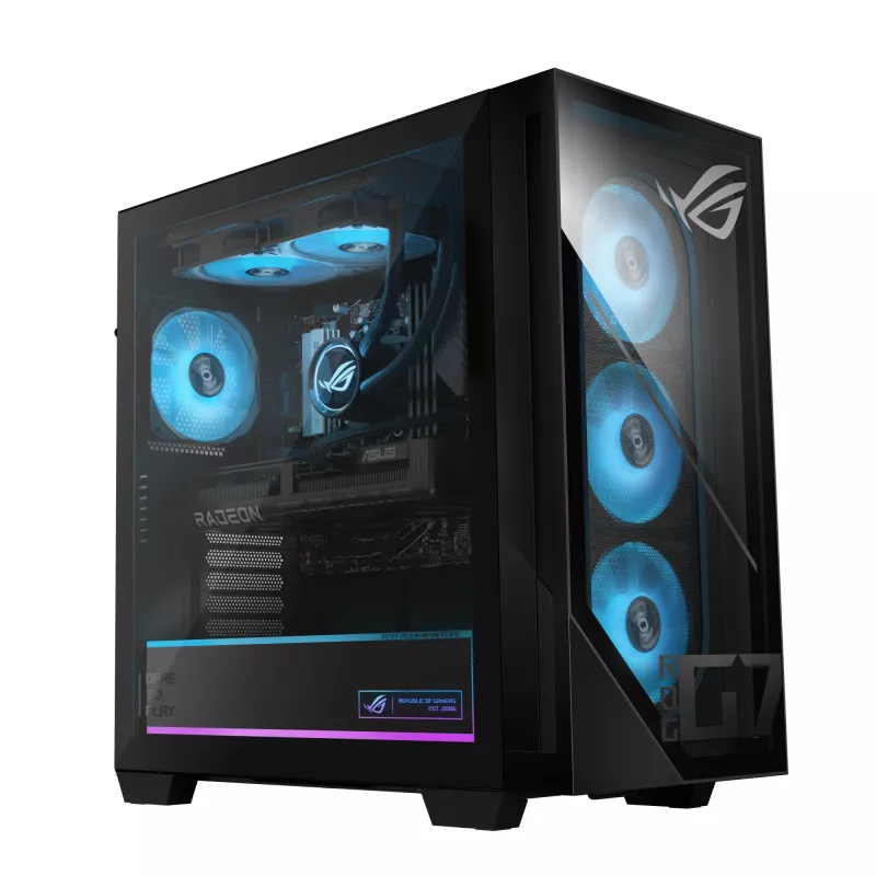 ASUS ROG G700 GM700TZ-R8700F092W AMD Ryzen™ 7 8700F 32 GB DDR5-SDRAM 2 TB SSD NVIDIA GeForce RTX 5070 Ti Windows 11 Home PC torre preto