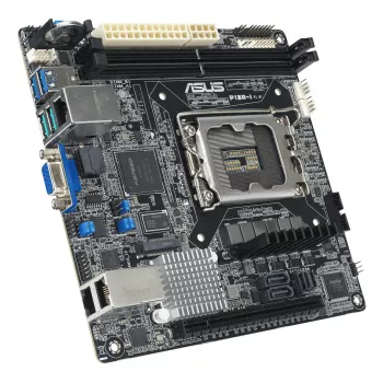 Placa-mãe ASUS P13R-I Mini ITX, chipset Intel C262, LGA 1700, DDR5, 2x DIMM, 64 GB, 6x SATA III, 3x RJ-45
