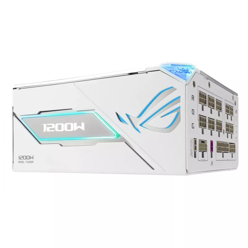 Fonte de alimentação ASUS ROG THOR-1200P3-WHITE-GAMING 1200 W ATX 20+4-Pin, 80 PLUS Platinum, branco