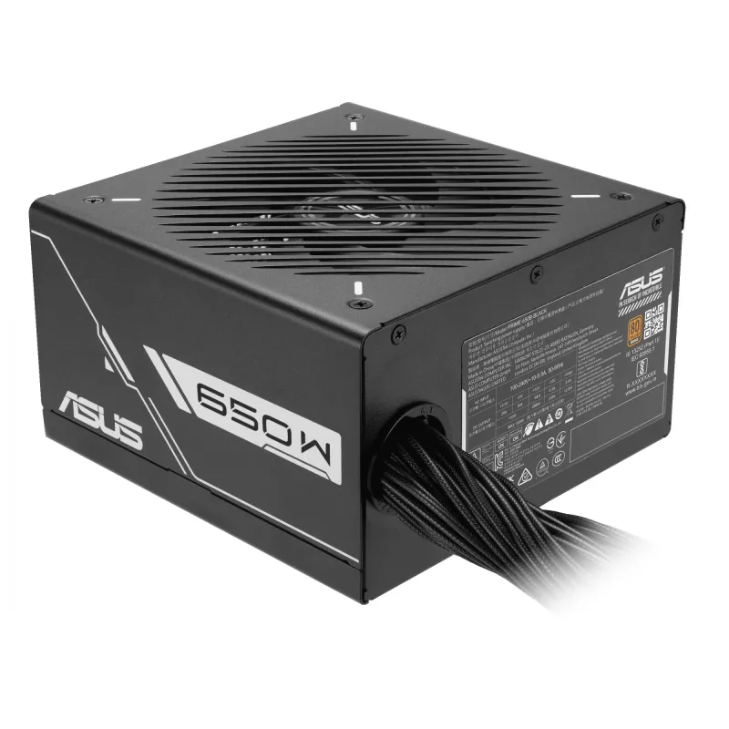 Fonte de alimentação ASUS Prime 650W ATX 20+4-Pin, 80 PLUS Bronze, preto, ventoinha de 13,5 cm