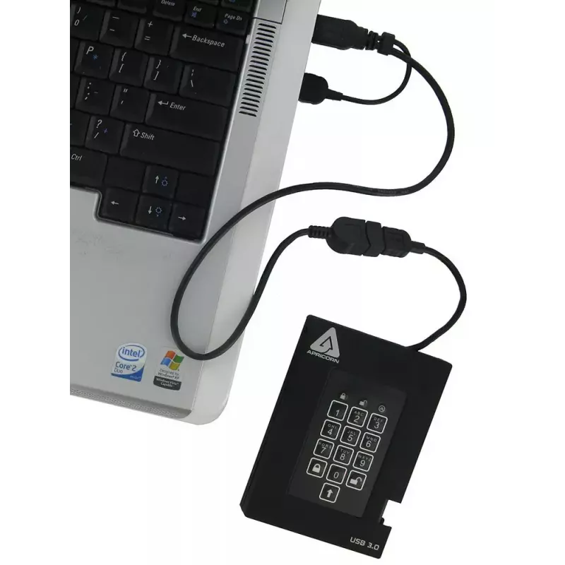 Unidade SSD Apricorn 256 GB USB 3.2 Gen 1 preto A25-3PL256-S256F