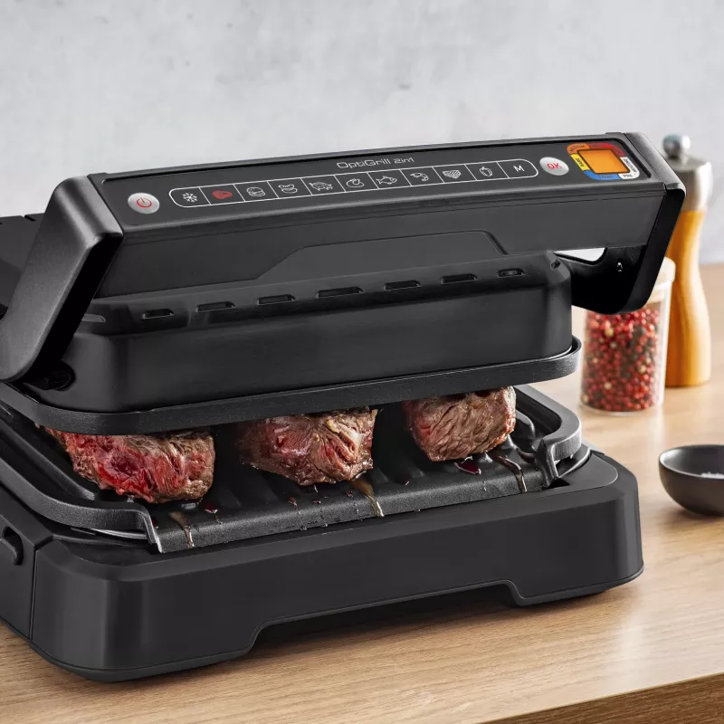Grelhador de contacto Tefal OptiGrill 2in1 GC7728 2100W preto