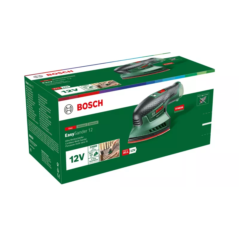 Bosch EasySander 12 Lixadora multifunções 22000 RPM 22000 OPM
