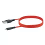 Cabo USB-A para Lightning para telemóvel SCHWAIGER LPRO410 501, USB 2.0, 1,2 m, vermelho