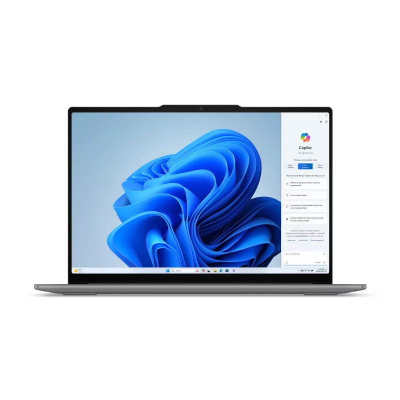 Lenovo Yoga Slim 7 15ILL9 Copilot+ PC Intel Core Ultra 7 256V Portátil 38,9 cm (15,3 polegadas) 2.8K 16 GB LPDDR5x-SDRAM 1 TB SSD Wi-Fi 7 (802.11be) Windows 11 Home alemão cinzento
