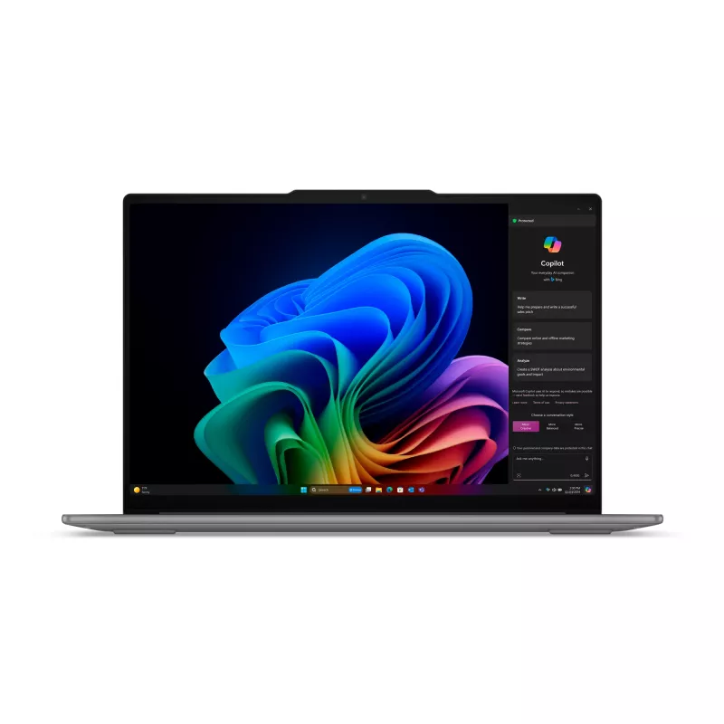 Lenovo Yoga Slim 7 15ILL9 Copilot+ PC Intel Core Ultra 7 256V Portátil 38,9 cm (15,3 polegadas) 2.8K 16 GB LPDDR5x-SDRAM 1 TB SSD Wi-Fi 7 (802.11be) Windows 11 Home alemão cinzento