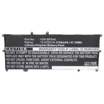 Bateria para portátil CoreParts para Sony, bateria, Sony, SVF14N16CW, SVF14N26CW, SVF15N13CW, SVF15N18PW, VAIO Fit 14A, VAIO Fit 15