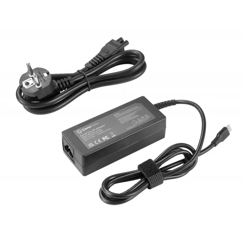 Fonte de alimentação/inversor CoreParts MBXUSBC-AC0009 interior 65 W preto