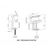 MicroConnect MC-DESKMOUNTW fixação de mesa para réguas de tomadas