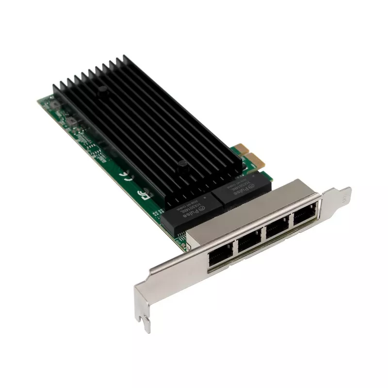 Placa de rede PCIe x1 MicroConnect MC-PCIEX1-82575-Q com controlador Intel 82575