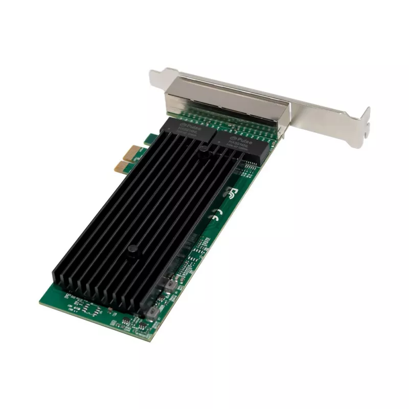 Placa de rede PCIe x1 MicroConnect MC-PCIEX1-82575-Q com controlador Intel 82575