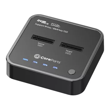 Estação de acoplamento para unidade de armazenamento CoreParts MS-CLONER-NVME USB 3.2 Gen 2 (3.1 Gen 2) Type-C preto
