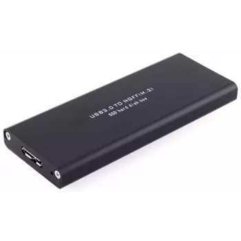 CoreParts MSUB4300 Caixa para unidade de armazenamento HDD/SSD Caixa preta M.2