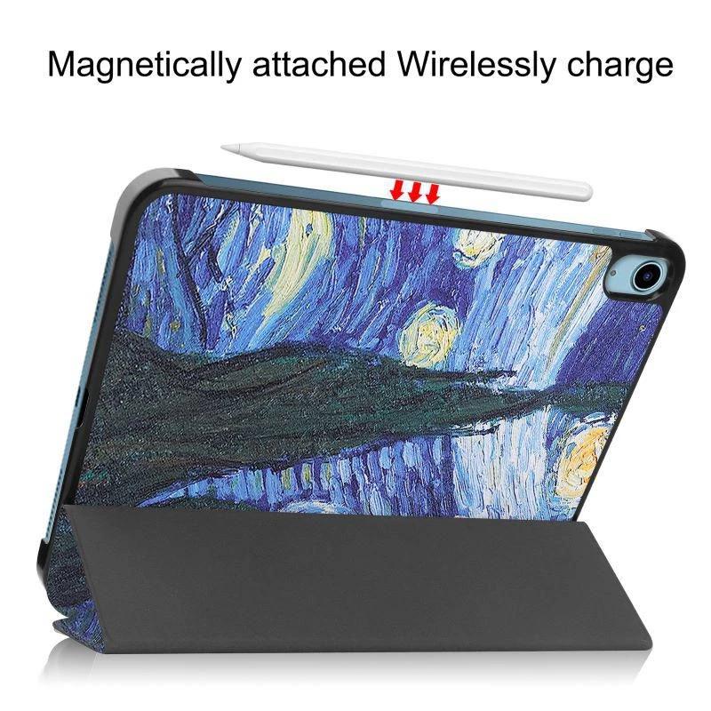 CoreParts TABX-IP10-COVER13 Capa rígida dobrável em três para iPad de 10.ª geração, estilo Starry Sky