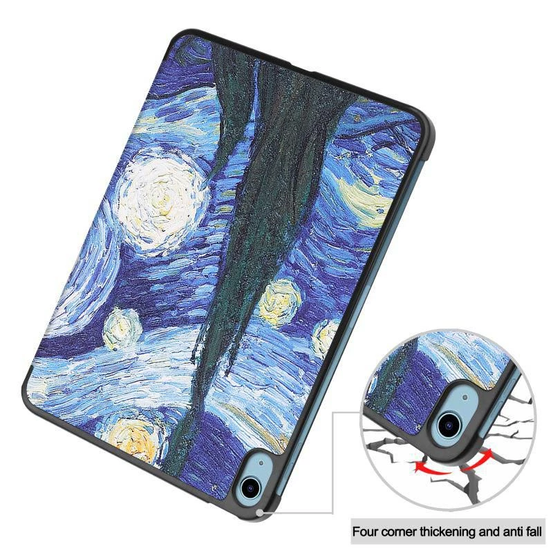 CoreParts TABX-IP10-COVER13 Capa rígida dobrável em três para iPad de 10.ª geração, estilo Starry Sky