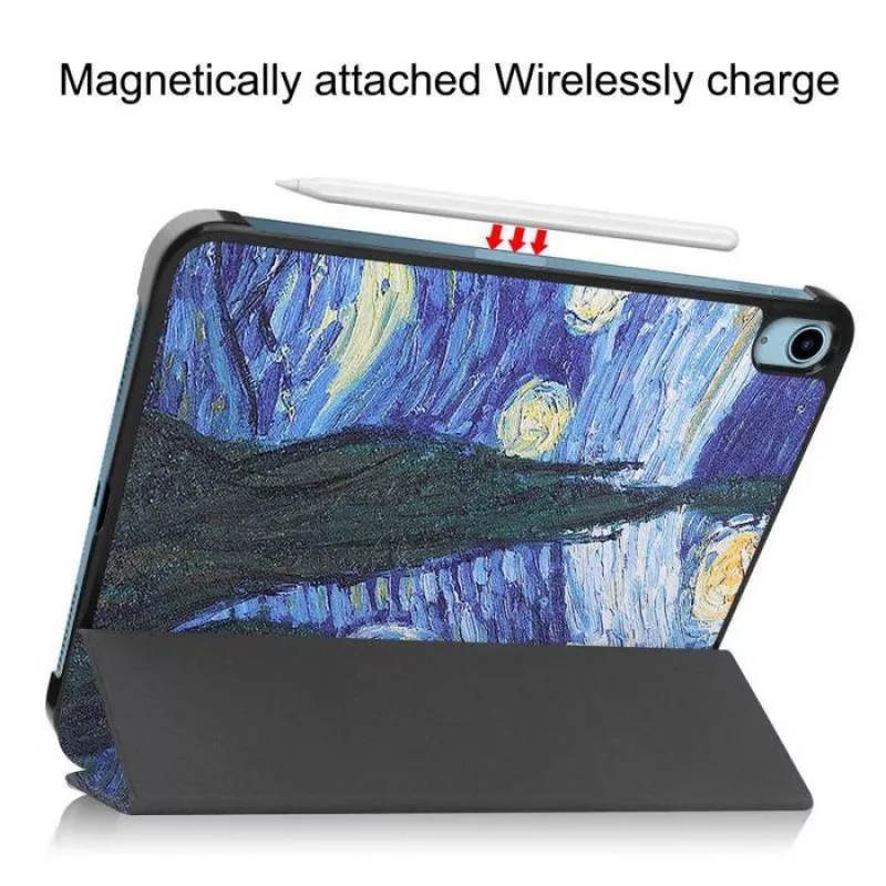 CoreParts TABX-IP10-COVER13 Capa rígida dobrável em três para iPad de 10.ª geração, estilo Starry Sky