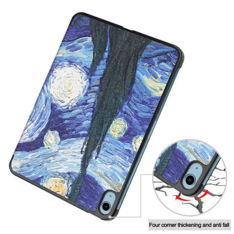 CoreParts TABX-IP10-COVER13 Capa rígida dobrável em três para iPad de 10.ª geração, estilo Starry Sky