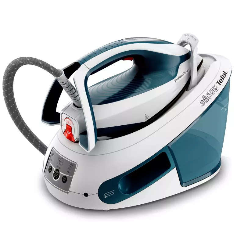 Ferro de engomar Tefal Express Power SV8111 1,8 l base Durilium AirGlide Autoclean azul, branco