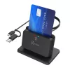 j5create JUR261 USB™ suporte para leitor de cartões inteligentes / CAC, USB Type-A/USB Type-C, preto, 95 g