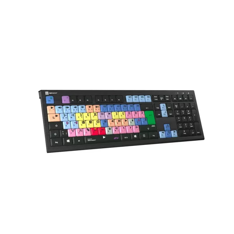 Teclado Logickeyboard Avid Media Composer ASTRA 2 com retroiluminação PC alemão (LKB-MCOM4-A2PC-DE)