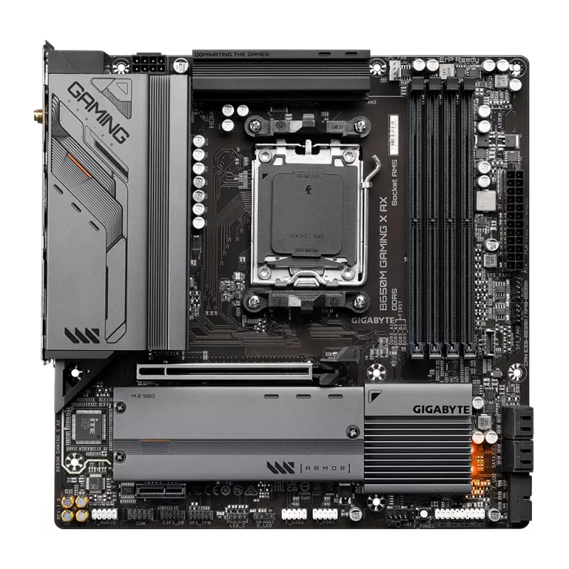 Placa-mãe GIGABYTE B650M GAMING X AX — AMD B650, Socket AM5, Micro ATX, DDR5, 4 DIMM, 2x M.2, Wi‑Fi 6E, 2.5GbE